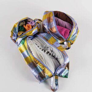 Baggu 3D pouch set MADRAS METALLIC rare, discontinued